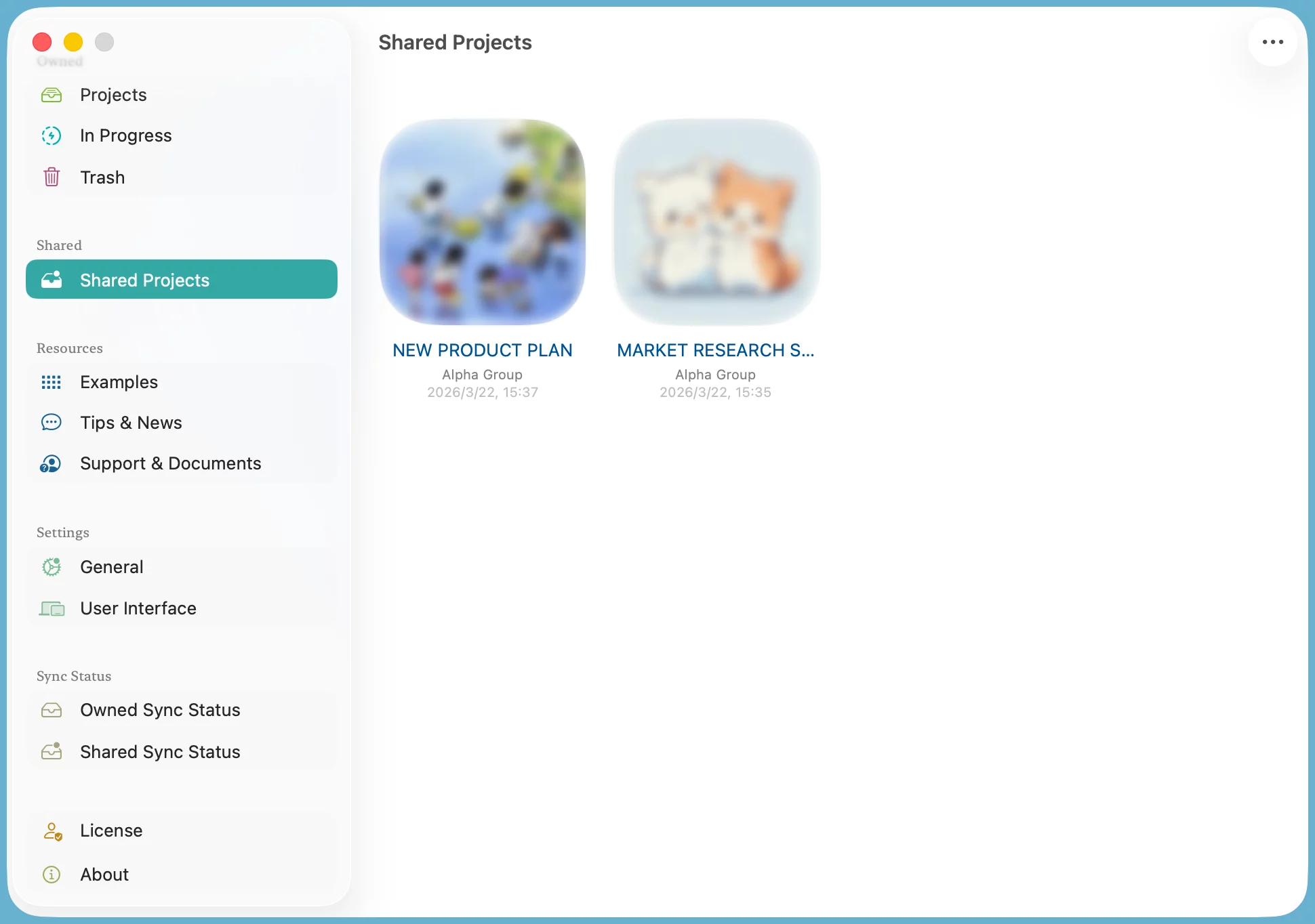 Shared Projects