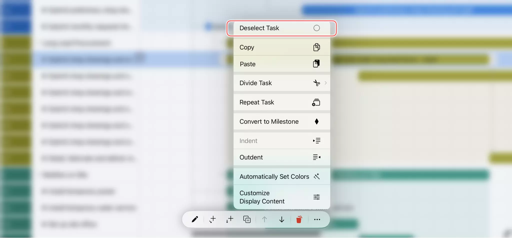 Deseleccionar en iOS
