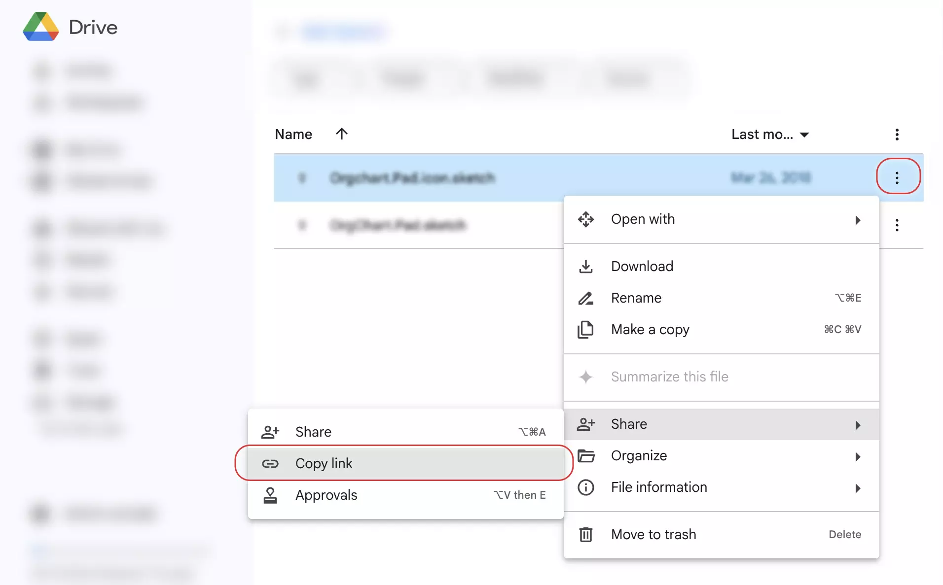 Copiar Enlace de Google Drive