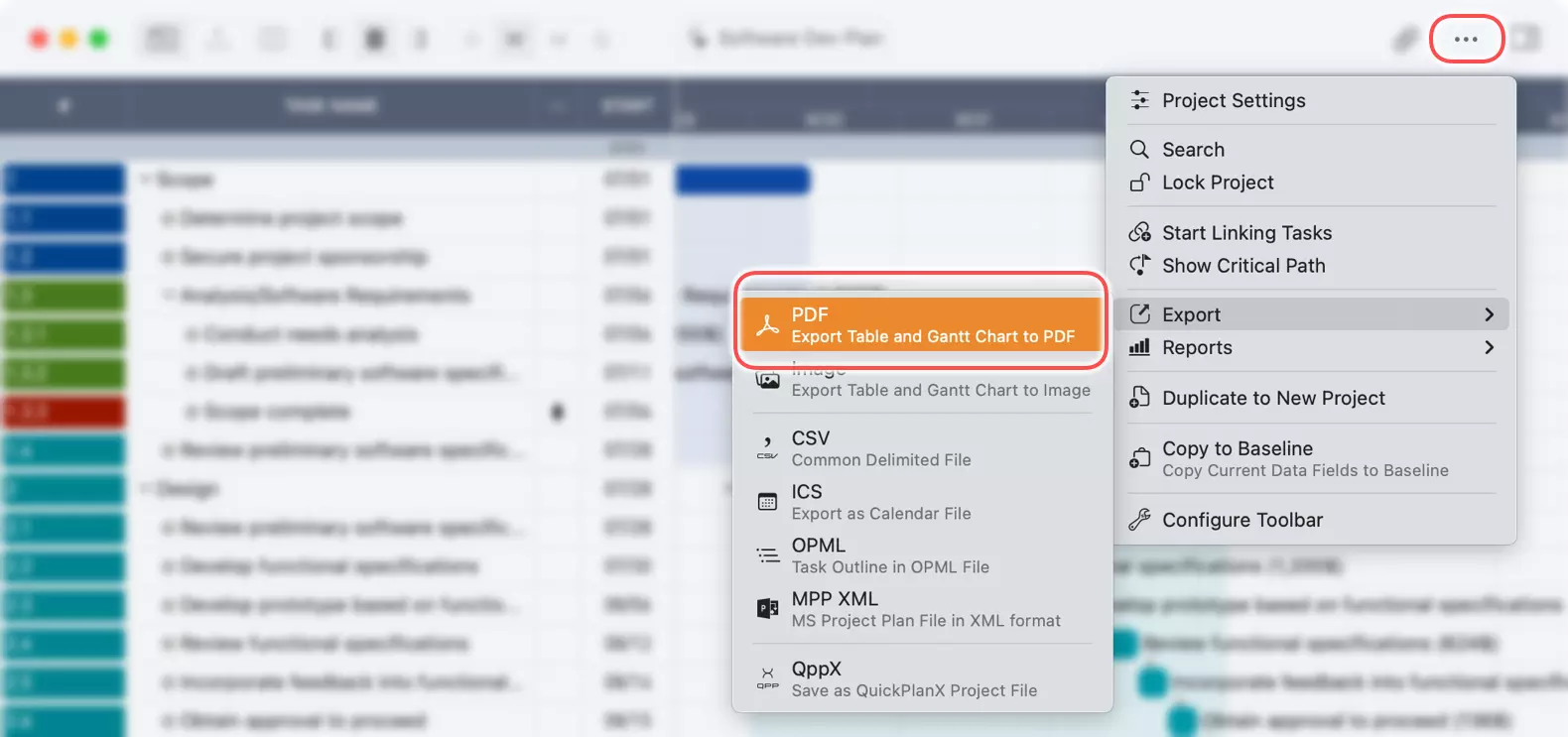 Exporter le PDF entier