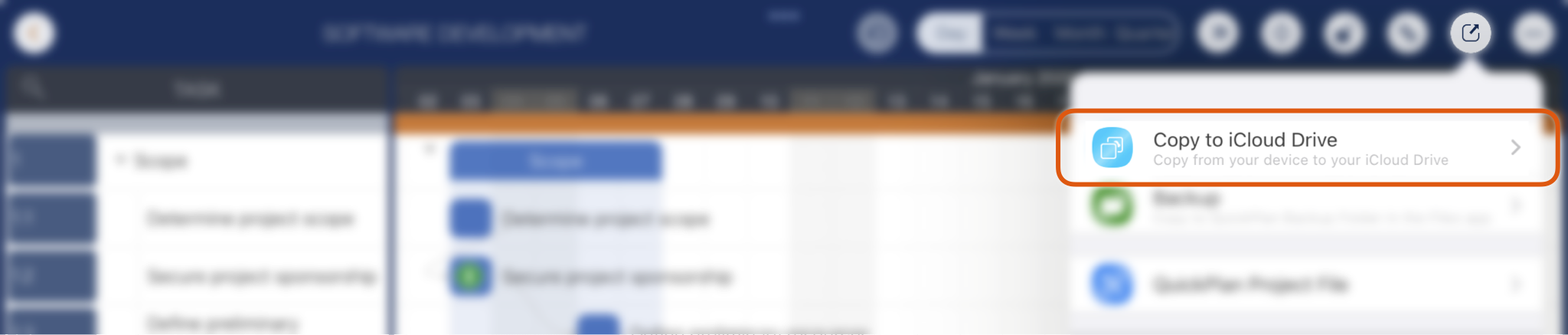 Exporter depuis les anciennes applications QuickPlan