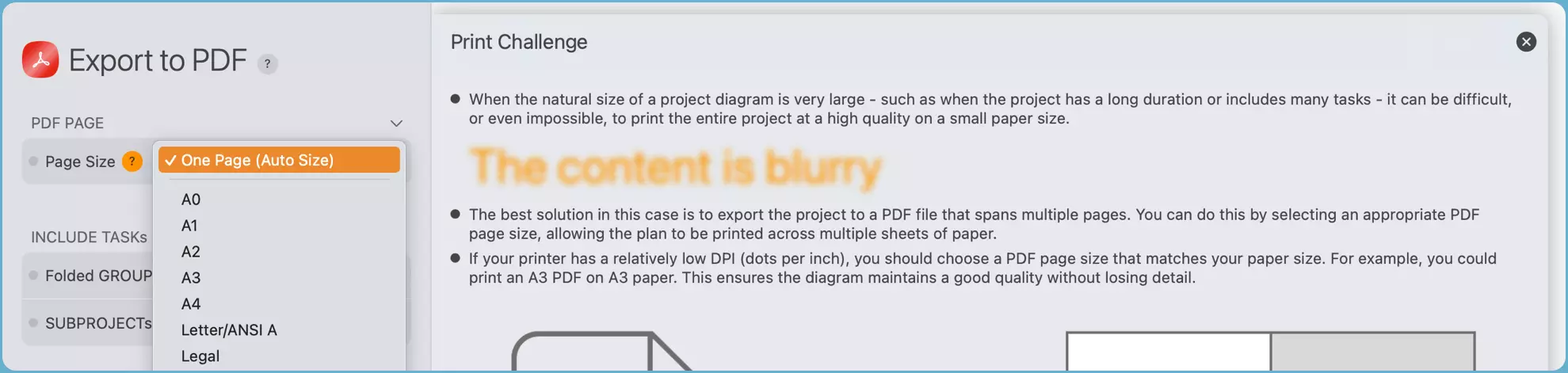 Option de format de page