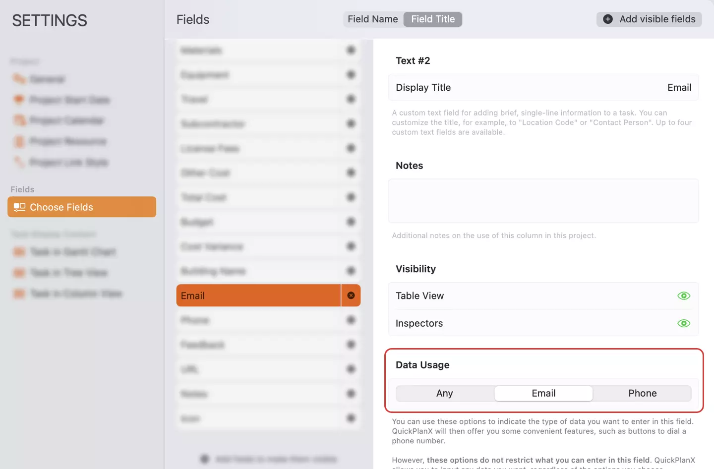 Paramètre E-mail et Téléphone