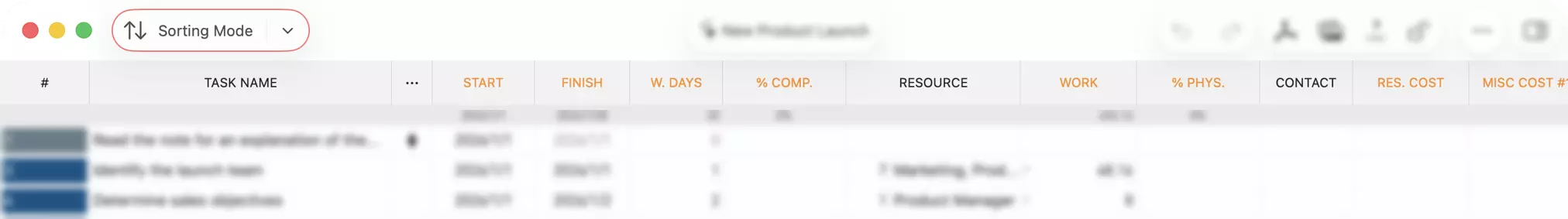 並べ替えボタン