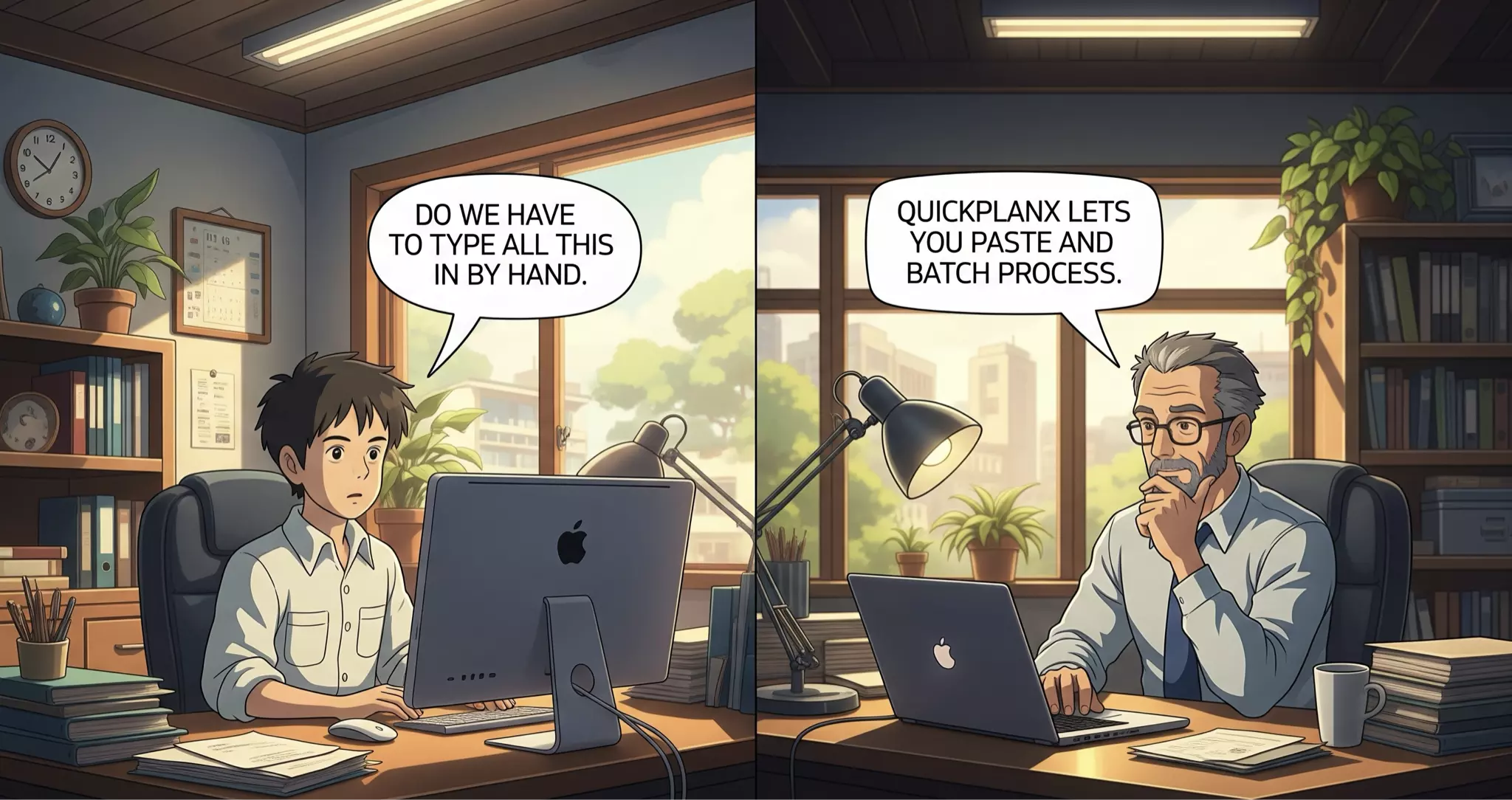 QuickPlanX staat kopiëren vanuit andere apps toe