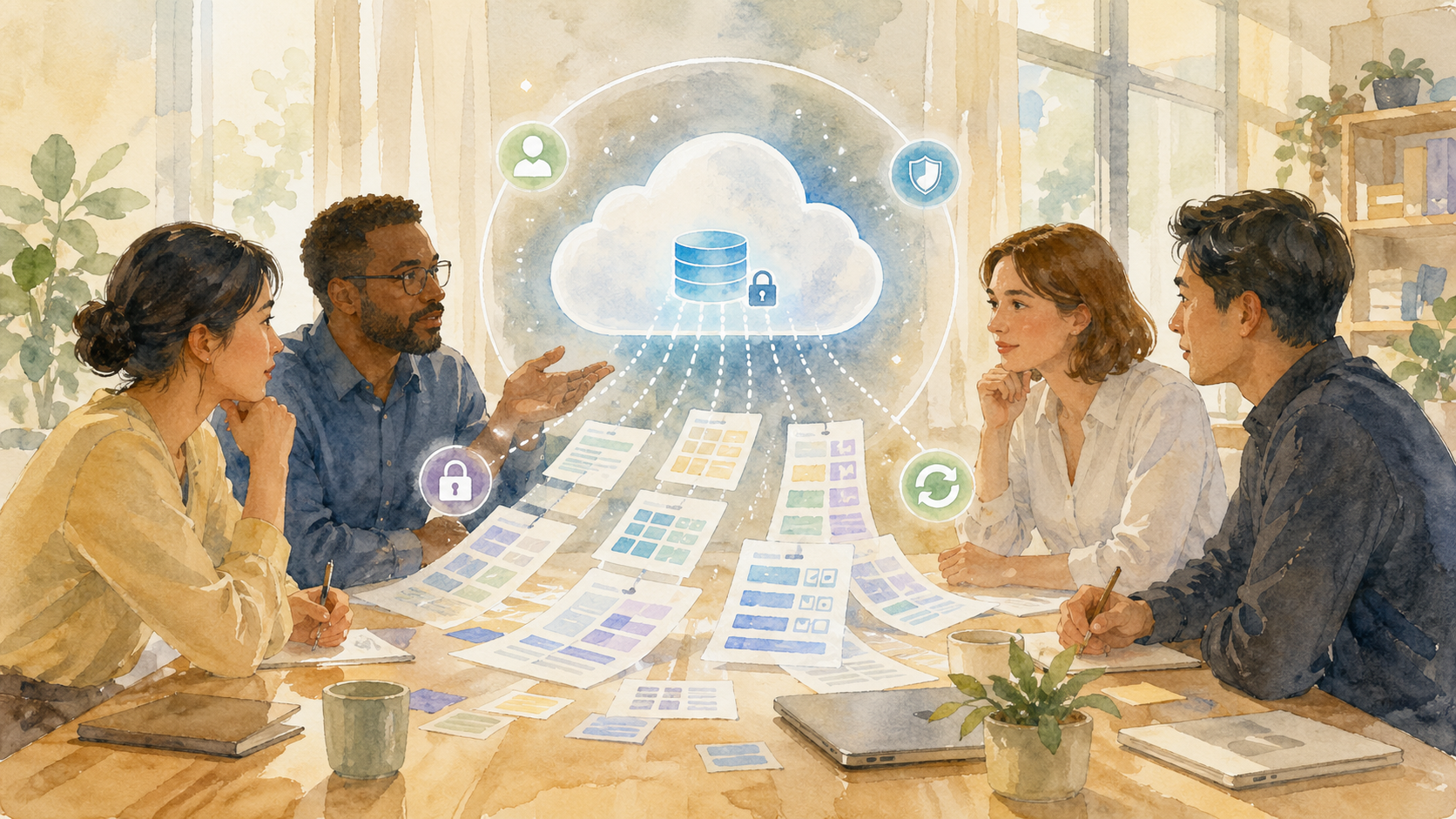 Een privécloud beschermt abstracte projectplanningskaarten voor QuickPlanX projectgegevens