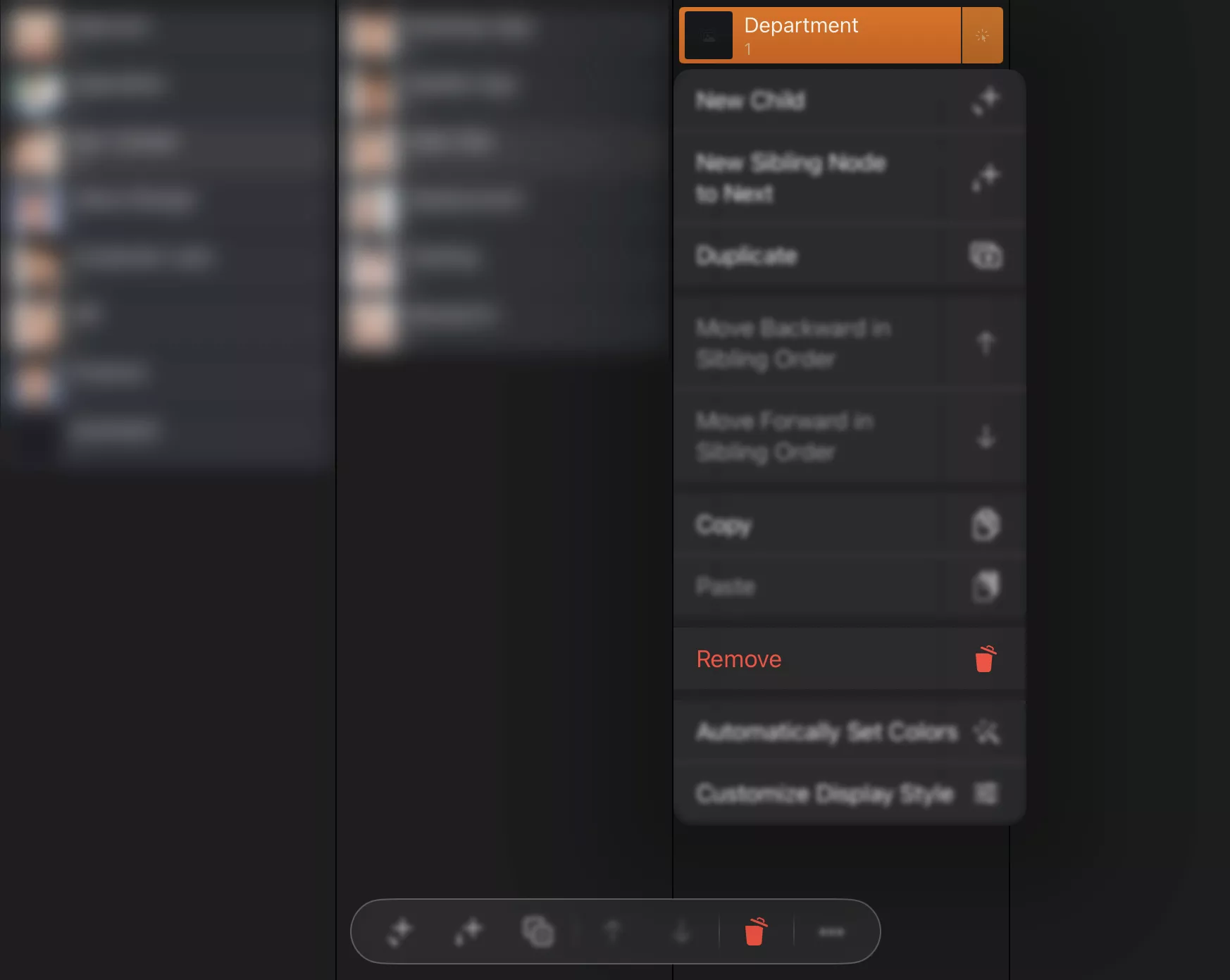 Remove task on mobile