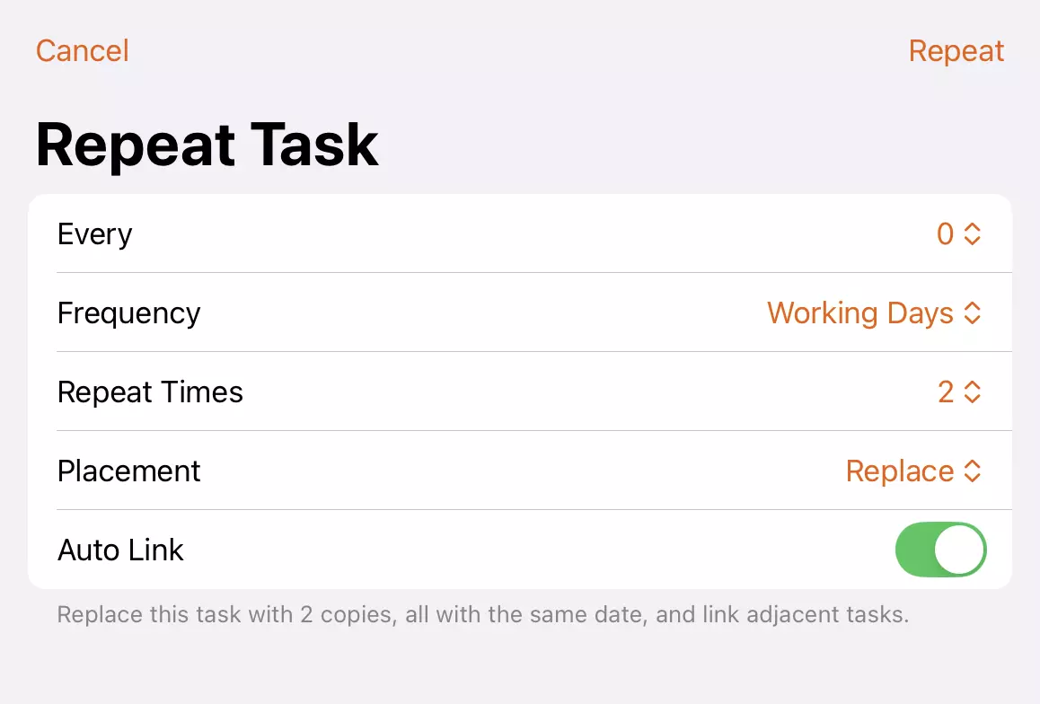 Repeat Task
